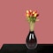 Uniquewise Aluminium-Casted Modern Decorative Flower Table Vase, Two Tone Brown and Gold 6.75 Inch QI004134.S - alternate 3